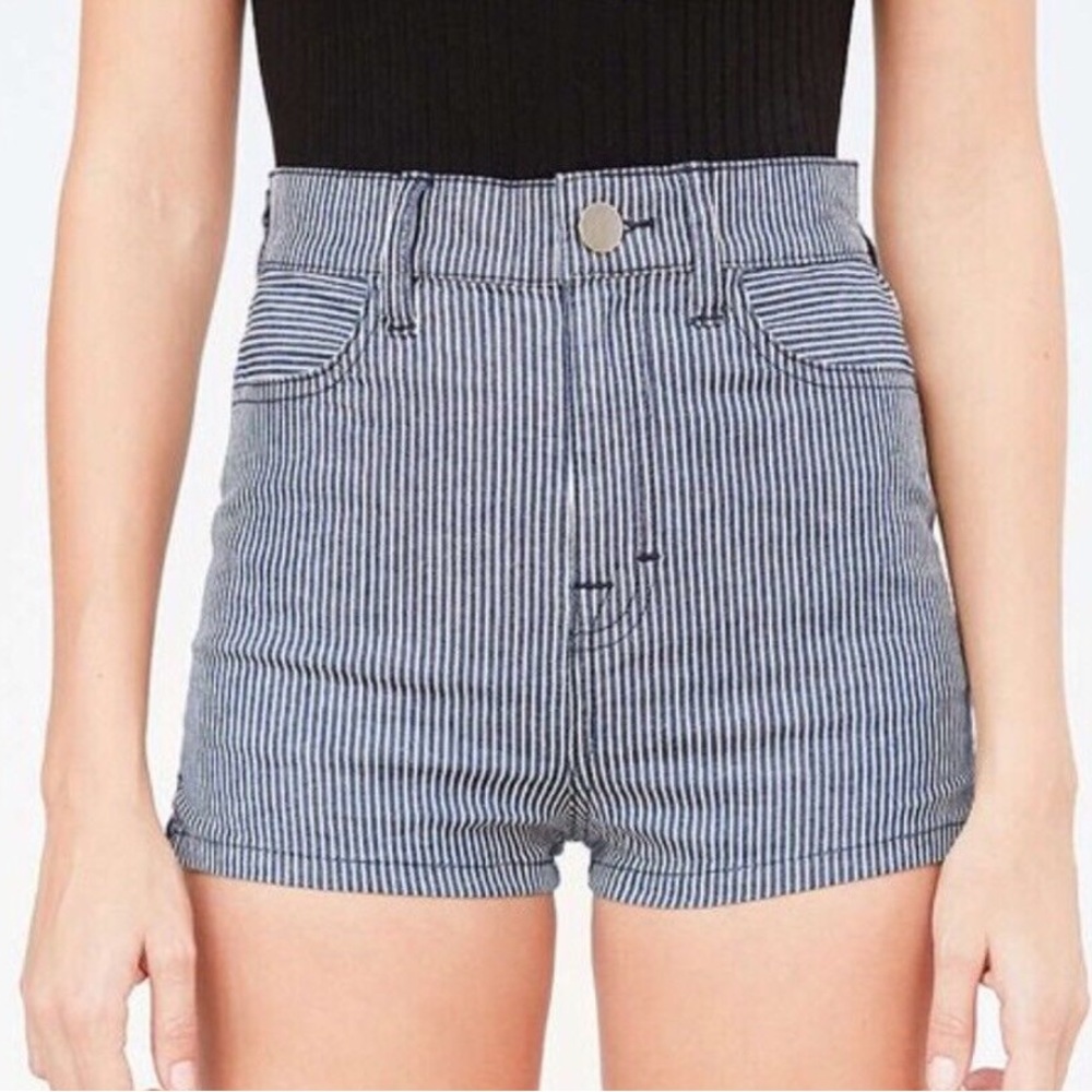BDG Railroad Stripe Pin Up Shorts